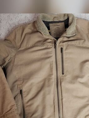 LL Bean Blanket Lined Canvas Jacket L Thinsulate Barn Coat Workwear